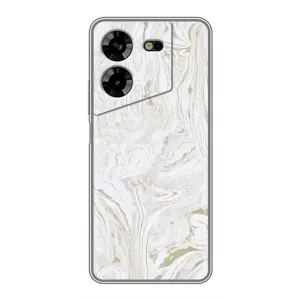 Мраморный чехол на Tecno POVA 5 (LG7n) (VPrint) (Белый мрамор)