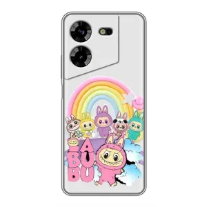 Чохол з Лабубу на Tecno POVA 5 (LG7n) (Фон Лабубу)