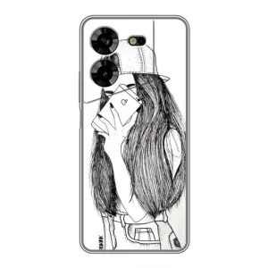 Чехол с печатью для Tecno POVA 5 (LG7n) - (Мода) (AlphaPrint) (Фото девочки)