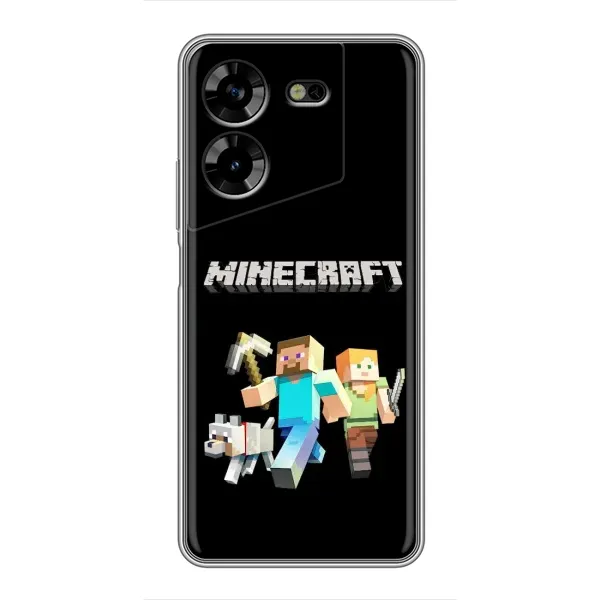 Чехол с принтом «герои Minecraft» для TECNO POVA 5 (LG7n) Чехол с принтом «герои Minecraft» для TECNO POVA 5 (LG7n)