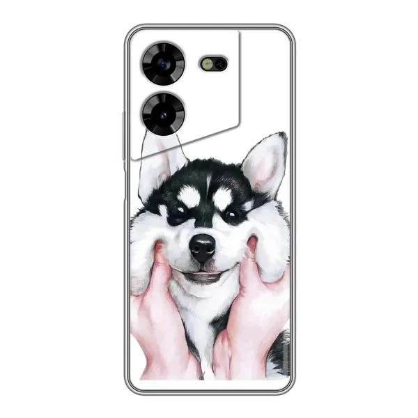 Чехол с принтом «Хаски улыбака» для TECNO POVA 5 (LG7n)