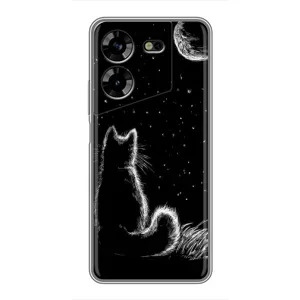 Чехол с принтом для Tecno POVA 5 (LG7n) (AlphaPrint) Модные коты