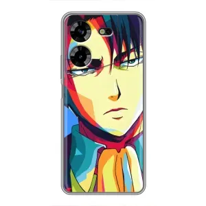 Чехлы Персонажи Аниме Наруто для Tecno POVA 5 (LG7n) (AlphaPrint) (Леви Аккерман)