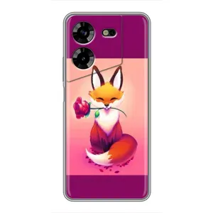 Чохли з картинкою Лисичка для Tecno POVA 5 (LG7n) (VPrint) (Лиса з трояндою)