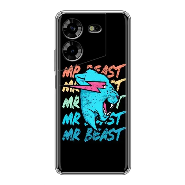 Чехол с принтом «logo Mr beast» для TECNO POVA 5 (LG7n)