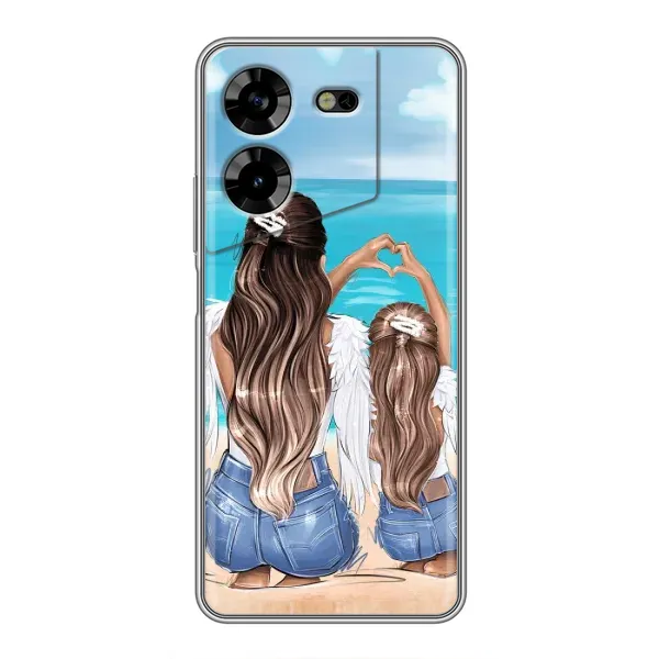 Чехол с принтом «Мама с доченькой» для TECNO POVA 5 (LG7n)