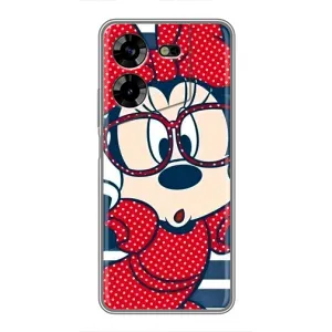 Эксклюзивный чехол для Tecno POVA 5 (LG7n) (AlphaPrint - Мультяшные) (Маус в очках)