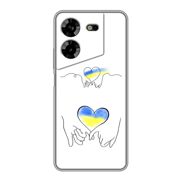 Чехол с принтом «Мир Украине» для TECNO POVA 5 (LG7n)
