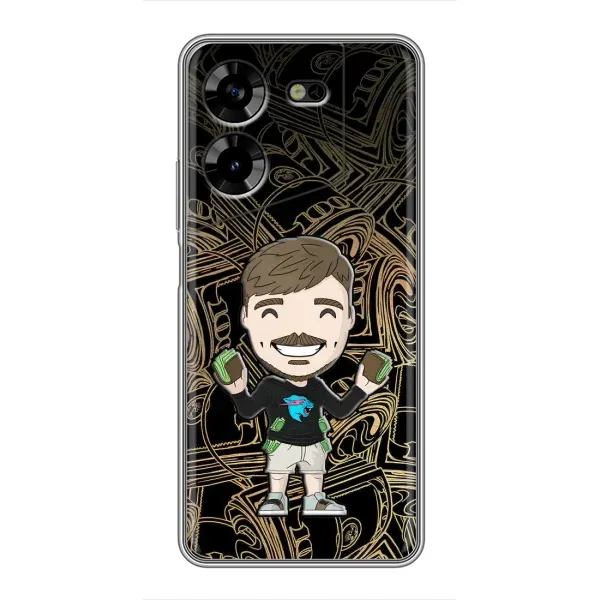Чехол с принтом «Mister Beast» для TECNO POVA 5 (LG7n)