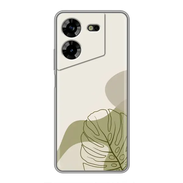 Чехол с принтом «Зеленая монстера дизайн» для TECNO POVA 5 (LG7n)