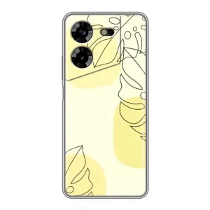 Силиконовый чехол с принтом в цветах на Tecno POVA 5 (LG7n)