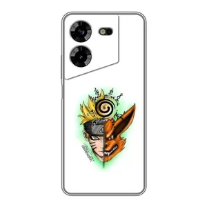 Naruto Anime Чехлы для Техно ПОВА 5 (AlphaPrint) (Наруто Курама)