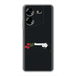 Чехлы (ART) Цветы на Tecno POVA 5 (LG7n) (VPrint) (Неожиданные цветы)