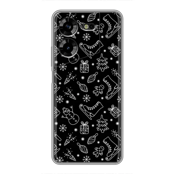 Чехол с принтом «Новогодний фон» для TECNO POVA 5 (LG7n) Чехол с принтом «Новогодний фон» для TECNO POVA 5 (LG7n)