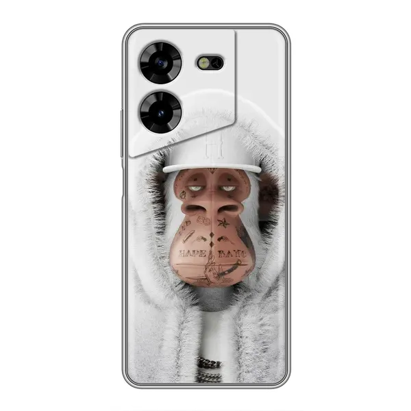 Чехол с принтом «обезьяна NFT в тату» для TECNO POVA 5 (LG7n)