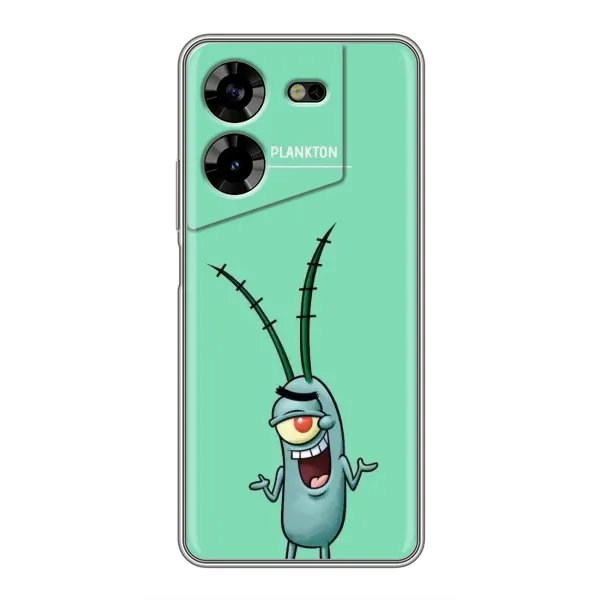 Чохол з принтом «Персонаж Планктон» для TECNO POVA 5 (LG7n)
