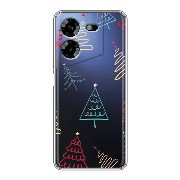 Чехол с принтом «Рождественские елки» для TECNO POVA 5 (LG7n) Чехол с принтом «Рождественские елки» для TECNO POVA 5 (LG7n)