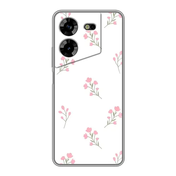 Чехол с принтом «Розовые цветы» для TECNO POVA 5 (LG7n)