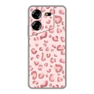 Чехол с розовым рисунком для Tecno POVA 5 (LG7n) (Розовый леопард)