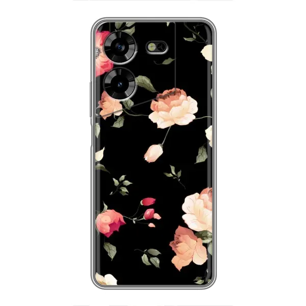 Чехол с принтом «Розочки» для TECNO POVA 5 (LG7n)