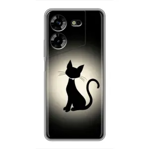 Чохол з принтом для Tecno POVA 5 (LG7n) (AlphaPrint) Модні коти (Силует котика)