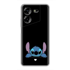 Чохол з принтом Стіч на TECNO POVA 5 (LG7n) (Стіч на чорному)