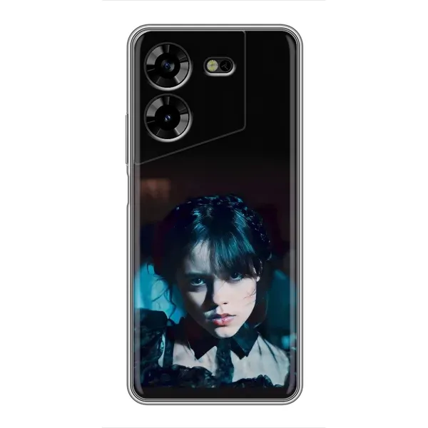 Чехол с принтом «взгляд Уэнздей» для TECNO POVA 5 (LG7n)