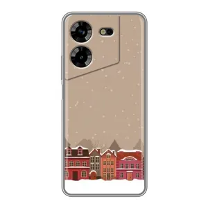 Новогодние, Праздничные Чехлы для Tecno POVA 5 (LG7n) - 2024 год (Зимний город)