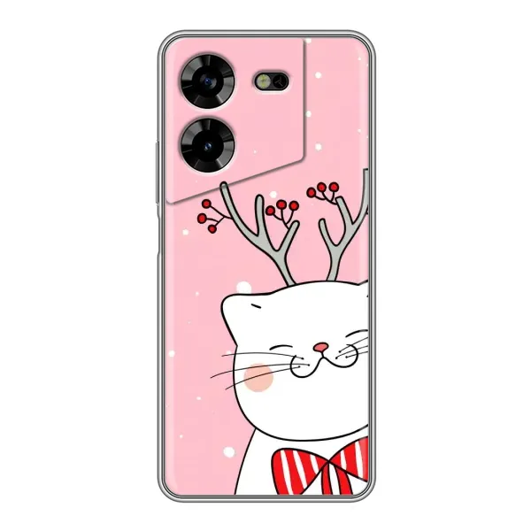 Чохол з принтом «Зимовий кіт» для TECNO POVA 5 (LG7n)