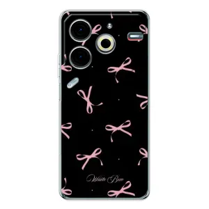 Чохол з принтом «Банти на чорному» для TECNO Pova 6 Neo 5G