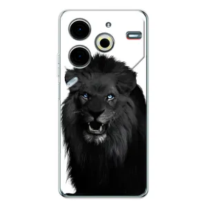 Чохли з картинкою животних Tecno Pova 6 Neo 5G (Чорний ЛЕВ)