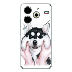 Чохли з собаками для Tecno Pova 6 Neo 5G (VPrint) (Радісний Хаскі)