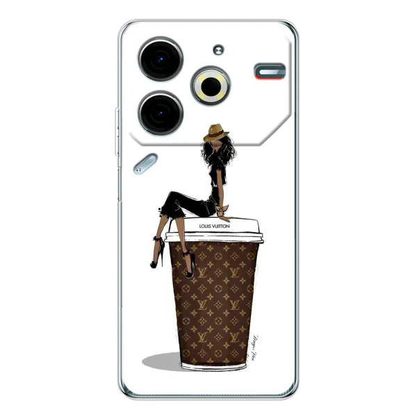 Чохол з принтом «кава LOUIS VUITTON» для TECNO Pova 6 Neo 5G