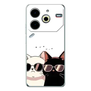 Чохол з малюнком кіт на Tecno Pova 6 Neo 5G (Коти в окулярах)