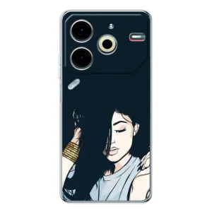 Чохол з друком для Tecno Pova 6 Neo 5G - (Мода) (AlphaPrint) (Гарна дівчина)