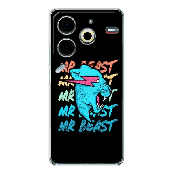 Чохол з принтом «logo Mr beast» для TECNO Pova 6 Neo 5G