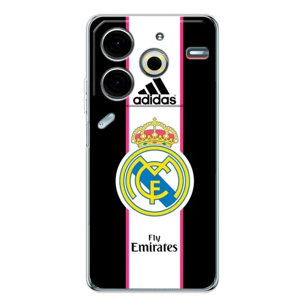 Чехол с принтом «лого Real Madrid» для TECNO Pova 6 Neo 5G