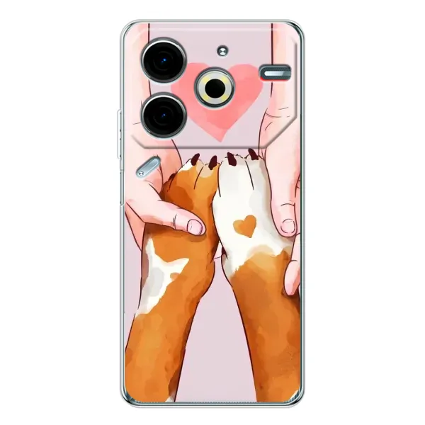 Чохол з принтом «Любовь до собак» для TECNO Pova 6 Neo 5G