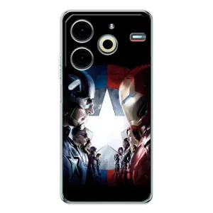 Чохли з героями Марвел Tecno Pova 6 Neo 5G (VPrint) (Марвел стайл)