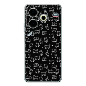 Чохол з принтом для Tecno Pova 6 Neo 5G (AlphaPrint) Модні коти (Маленькі котики)