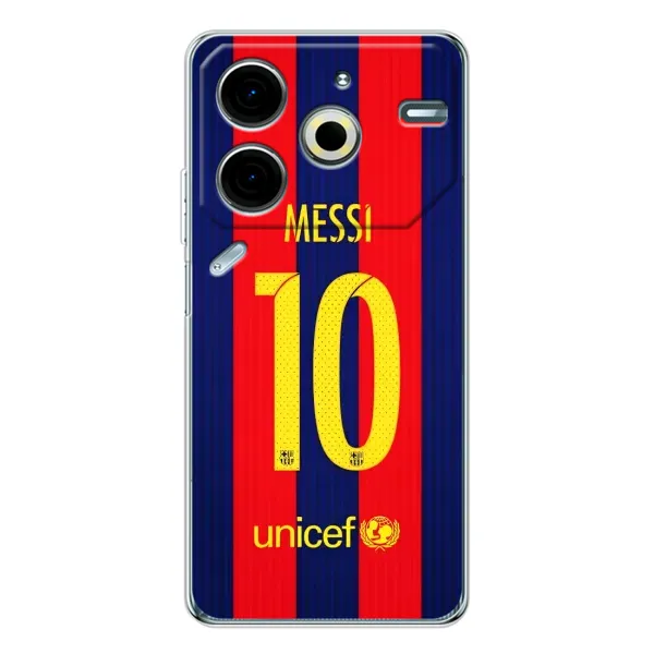Чохол з принтом «Messi Barca 10» для TECNO Pova 6 Neo 5G