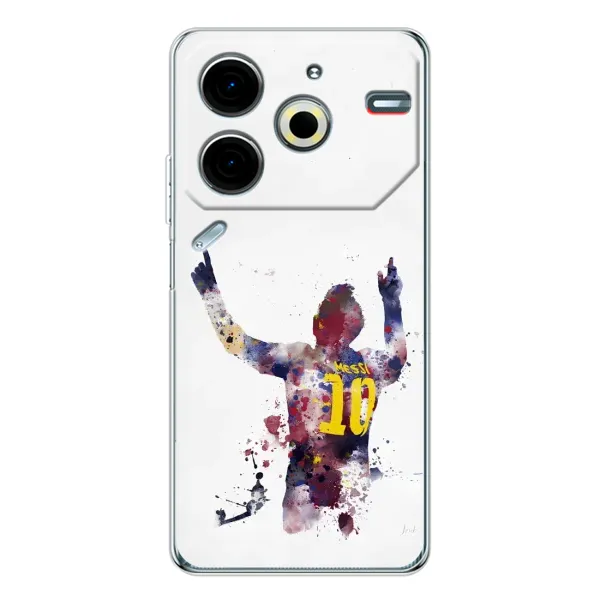 Чохол з принтом «Messi Barca» для TECNO Pova 6 Neo 5G