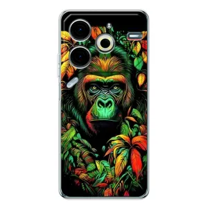 Чохол з Мавпами Tecno Pova 6 Neo 5G - (AlphaPrint) (Мавпа в квітах)