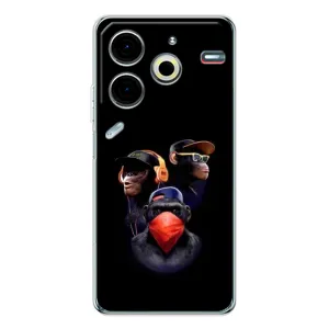 Чехол с Обезьянами Tecno Pova 6 Neo 5G - (AlphaPrint)