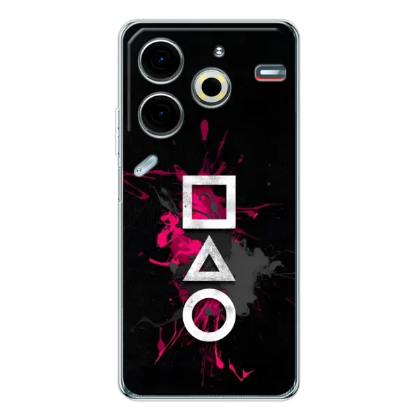 Чохол з принтом «Символи Гра кальмара» для TECNO Pova 6 Neo 5G