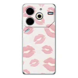 Чохол з розовим принтом для Tecno Pova 6 Neo 5G (Рожеві губи)