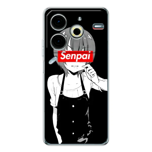 Чохол з принтом «Senpai» для TECNO Pova 6 Neo 5G