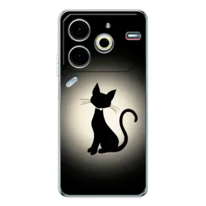 Чохол з принтом для Tecno Pova 6 Neo 5G (AlphaPrint) Модні коти (Силует котика)