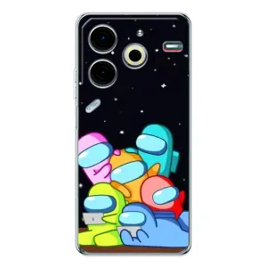 Чохли Амонг Ас для Tecno Pova 6 Neo 5G (AlphaPrint) (Скіни в космосі)