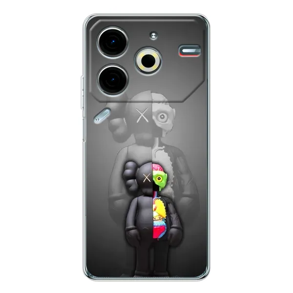 Чохол з принтом «Тіло Bearbrick» для TECNO Pova 6 Neo 5G